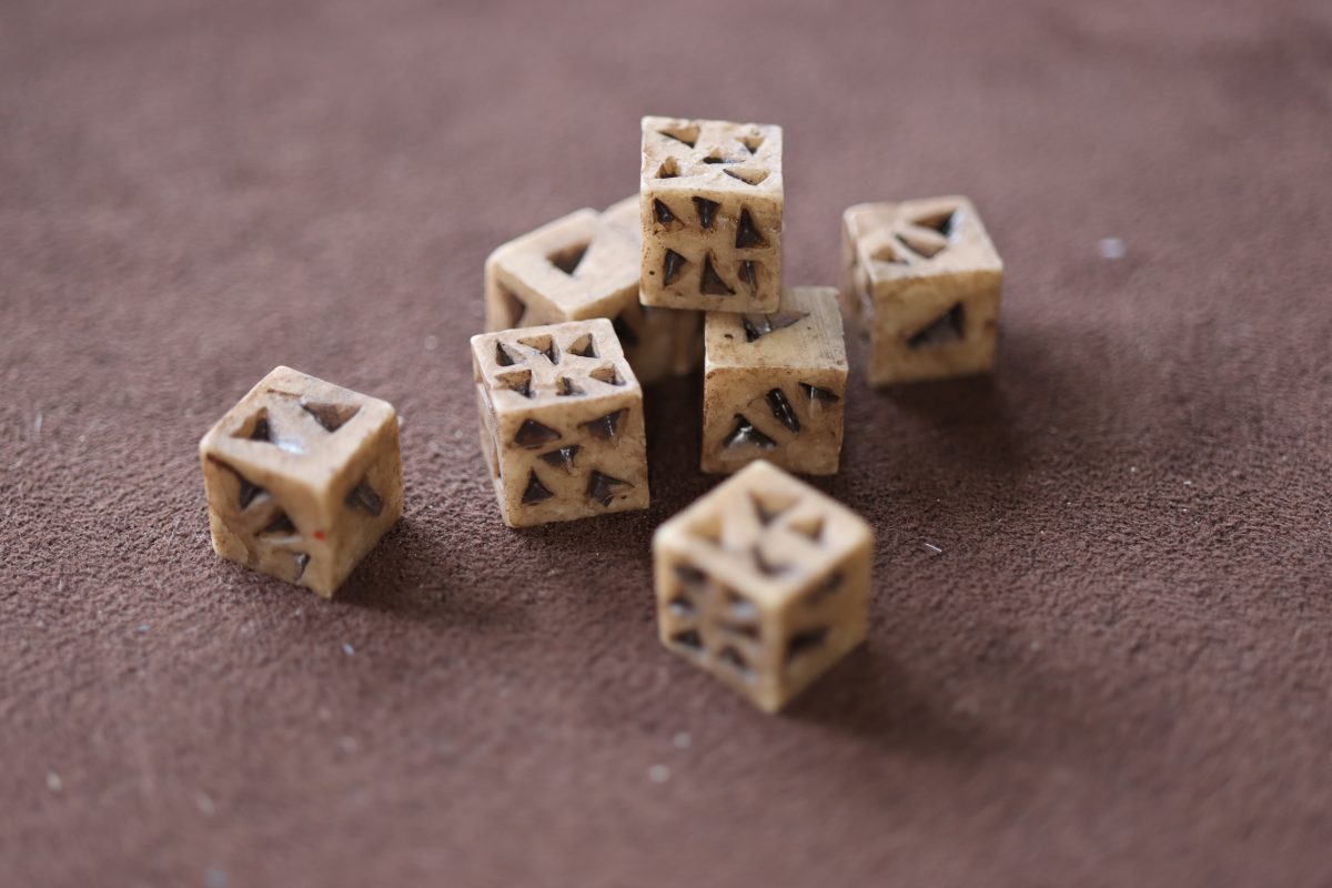 A pile of creepy dice